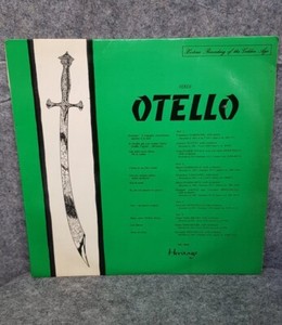 Verdi Otello Classical Vinyl Record + Card Sleeve 1963