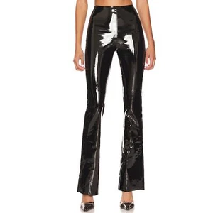 Commando Faux Patent ausgestellte Leggings in schwarz neu mit Etikett Größe Large - Bild 1 von 4