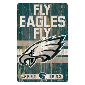 Philadelphia Eagles Sign 11x17 Wood Slogan Design - Picture 1 of 1