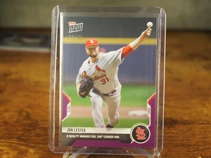 Jon Lester - 2021 MLB TOPPS NOW Card 834 200th Career Win Purple Parallel 8/25 - Picture 1 of 3