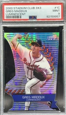 Greg Maddux 2000 Stadium Club 3x3 #1c Psa 9 Mint Luminescent - Image 1 of 2
