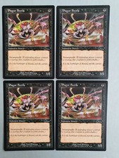 Plague Beetle x4 Playset, MTG Urza's Legacy (1999) Common Black Creature NM