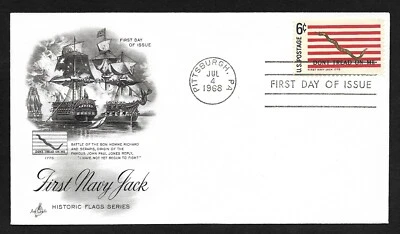 #1354 6c Historic Flags - Fst Navy Jack - ArtCraft FDC - Image 1 of 2