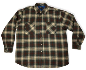 Vintage Outdoor Exchange Flannel Button Up Shirt Jacket Quilted Lined XL Tall - Picture 1 of 8