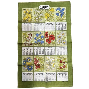 Ulster Weavers 1992 calendario de lino plato de té toalla No. 7934 Hecho en Irlanda De Colección - Imagen 1 de 9