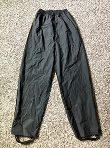Pro Sport Rain Pants Medium 22x29 Black Dry Bones Waterproof Nylon PVC Zip Ankle - Picture 1 of 12