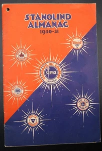Vintage Standard Oil Stanolind Almanach Buch 1930 - 1931 Werbung Gas Petroliania - Bild 1 von 24