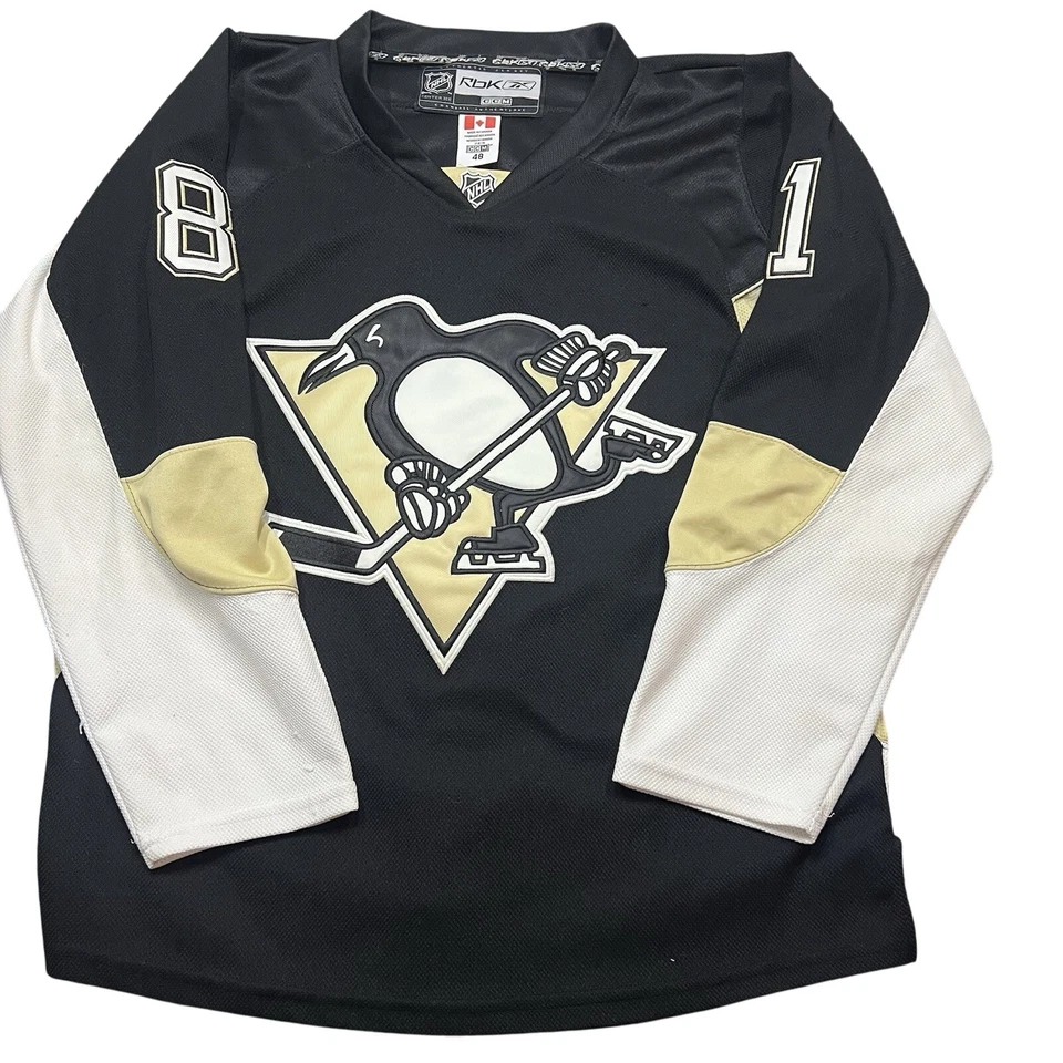 Camiseta Reebok CCM Pittsburgh Penguins Phil Kessel #81 NHL Hockey 48 Mediana Grande Foto 1 de 4