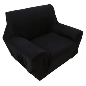 (Schwarz) Einzelsitz Sofabezug Polyester Couch Schonbezug Elastisch Couchbezug - Bild 1 von 3