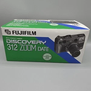 Vtg Fujifilm Discovery 312 Zoom Date 35mm Point & Shoot Camera w Box Working  - Picture 1 of 16