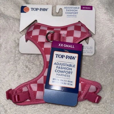Arnés cómodo a cuadros azul Top Paw® talla - XXS  Foto 1 de 4