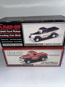 Snap-on Tools 1948 Ford F-1 Hot Rod Pickup 1940 Truck Lot 1/25 Coin Bank New - Picture 1 of 14