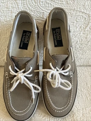 Polo Ralph Lauren Caqui Lona Barco Zapatos Cubierta Mocasines Talla 8D Foto 1 de 4