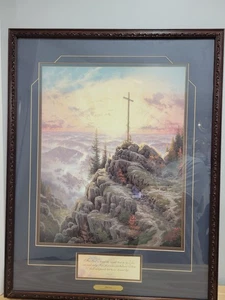 Stampa d'accento Thomas Kinkade "Sunrise" 27" nera con cornice in legno - Foto 1 di 6