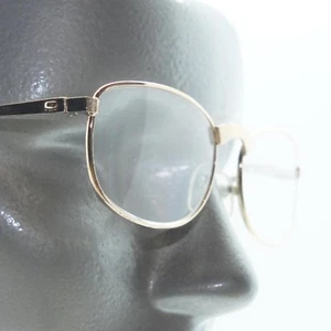 Reading Glasses Small Rectangle Flat Bridge No Fuss Gold Metal Frame +1.75 Lens - Picture 1 of 4