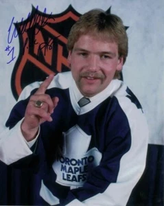 Wendel Clark Toronto Maple Leafs Autographed 8x10 Draft Day "#1 Pick 1985" Insc - Picture 1 of 1