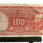 Chile 10 Centesimos De Escudo 100 Pesos Circulated Folds Banco Central De Chile