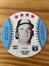 Randy Jones 1977 Dairy Isle Disc- ***Rare*** San Diego Padres Baseball Card