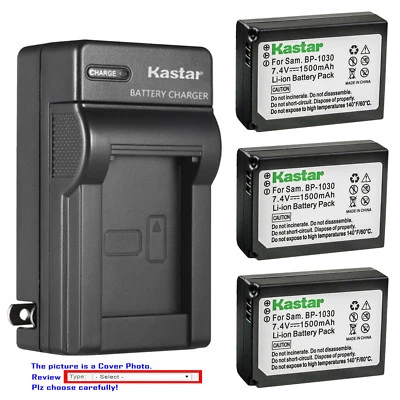 Cargador de pared de batería de CA Kastar para cámara Samsung BP1030 BP1130 y Samsung NX300 Foto 1 de 4