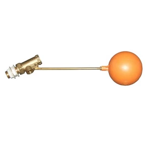 1/2" FLOAT BALL VALVE FOR WATER TANK With Low Pressure Plastic Brass Cock - Picture 1 of 3
