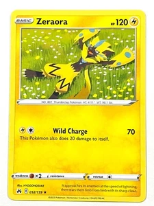 Zeraora 052/159 Non Holo Rare Crown Zenith Pokemon Pack Fresh - Picture 1 of 4