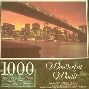 "WONDERFUL WORLD" Manhattan, N.Y. Skyline, NEW/SEALED 1000 Piece Jigsaw Puzzle. - Picture 1 of 1
