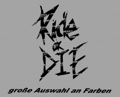 2x Ride Or Die Aufkleber Sticker Decal Fahrrad MTB Downhill Auto LKW SUV