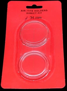 34mm GENUINE Airtite Direct Fit Coin Capsule for Canada 1/2oz Silver Maple Leaf - Picture 1 of 6