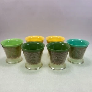 Platos de Sherbet Helado con Pies Pasteles Multicolor Rafiaware - Juego de 6 - Imagen 1 de 6