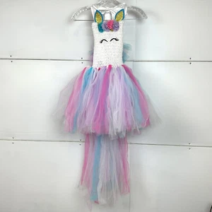Unicorn Girls Princess Costume Dress Up Tutu Dress sz 7-8 - Picture 1 of 6