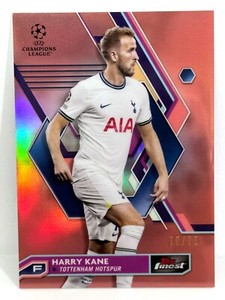 2022-23 Topps Finest UCL Tottenham Hotspur Harry Kane Rose Gold Refractor /75