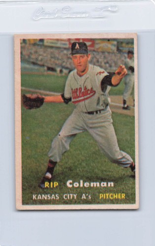 1957 Topps #354 Rip Coleman Athletics EX *DA-A3438 | eBay