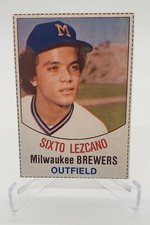 Vintage 1977 Hostess Sixto Lezcano Milwaukee Brewers Hand Cut Single #12
