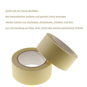 Malerkrepp Abklebeband Kreppband Abdeckband Malerband Maler Montage Klebeband - Picture 1 of 10