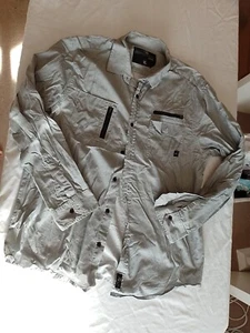 Men's Shirt Denim Co Size XL Long Sleeves Grey 25839 - Picture 1 of 11
