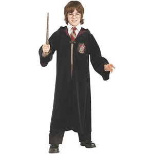 Harry Potter Velvet Gryffindor Robe Kids size M 8/10 Licensed Costume Rubie's - Picture 1 of 2