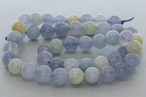 0.38 lfm (86,45 € */ 1 lfm) 8S336 - Aquamarin mix 8mm Strang Mineralien Edelstei - Bild 1 von 4