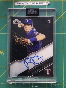 2020 Topps Chrome Black Baseball Card CBA-NS Nick Solak Auto Rookie RC Rangers 