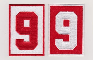 Detroit Red Wings Gordie Howe Memorial Patch Set  # 9 Home & Away Jersey 2016/17 - Picture 1 of 3