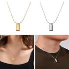 Geometric Necklace Clavicle Chain Silver Color Bricks Korean Style Necklace