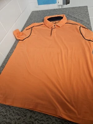 Camisa Sunice Para Hombres Mediana Golf Polo Atlética Ajuste Seco Naranja Manga Corta Foto 1 de 4