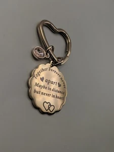 Keyring Keychain Rose Gold Together Forever Heart Family Friend Quote Slogan L91 - Picture 1 of 4