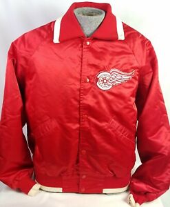 Detroit Red Wings Starter Jacket Satin Bomber Vintage 70s 80s NHL Hockey USA XL