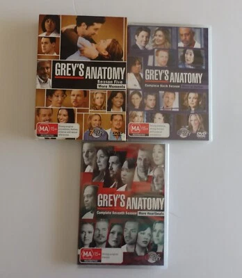 Grey's Anatomy DVD Seasons 5-7 Series 5 6 7  (S7 Sealed)  R4  PAL   VGC - image 1 of 4