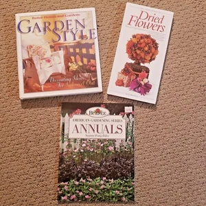 Lot of 3 Garden Books: Better Homes & Garden Decorating Ideas Annuals Flowers - Picture 1 of 9
