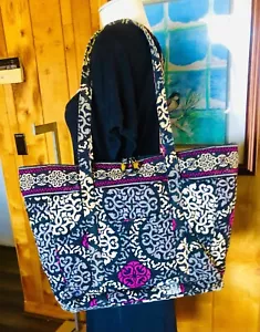 Vera Bradley Canterberry Magenta Tote / Laptop Comp~ Winter of 2013~ Extra Large - Picture 1 of 9