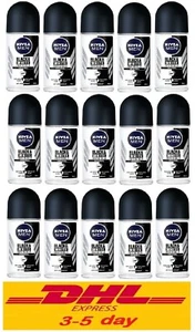 15 x Nivea Deo Herren unsichtbar schwarz & weiß aufrollen reduziert Schweiß & Deodorant 48 Stunden - Bild 1 von 12