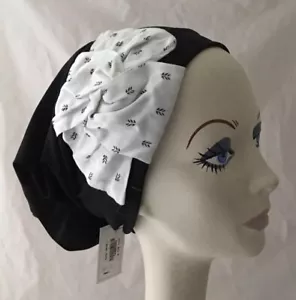 Nuovo con etichetta! Sciarpa con archetto convertibile IMAGA Designer HEADWRAP • NERO e Bianco - Foto 1 di 5