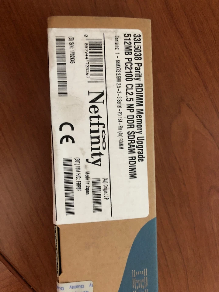 IBM cod. 33L5038 RAM 512MB DDR PC2100 CL2.5 ECC  REGISTERED  - Immagine 1 di 1