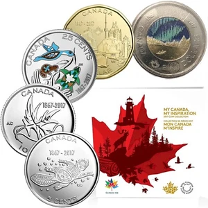 RARE MINT ERROR - Snow On Trees - 2017 My Canada My Inspiration - 5 Coin Set  - Bild 1 von 11